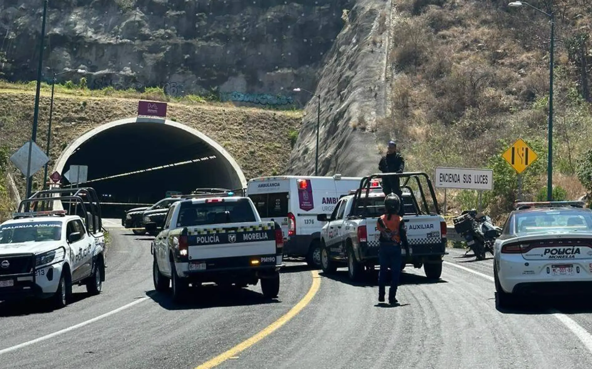 Elementos de seguridad pública en el Ramal Camelinas